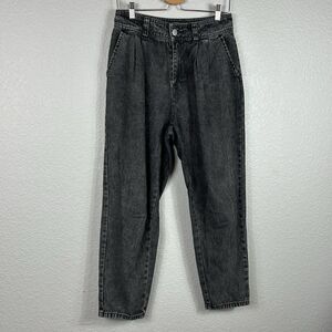 Who What Wear Women's Cropped Black Jeans High Rise Slash Pocket Pleated Size 6